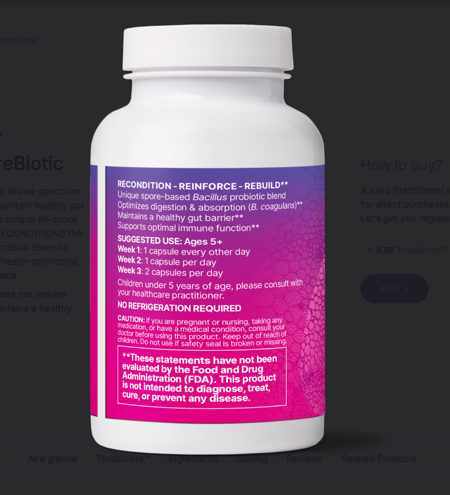 MegaSporeBiotic 60 Capsules.
