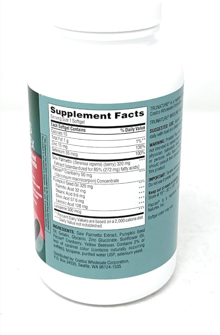 Pack of 2 TruNature Prostate Plus Health Complex - 500 Softgels