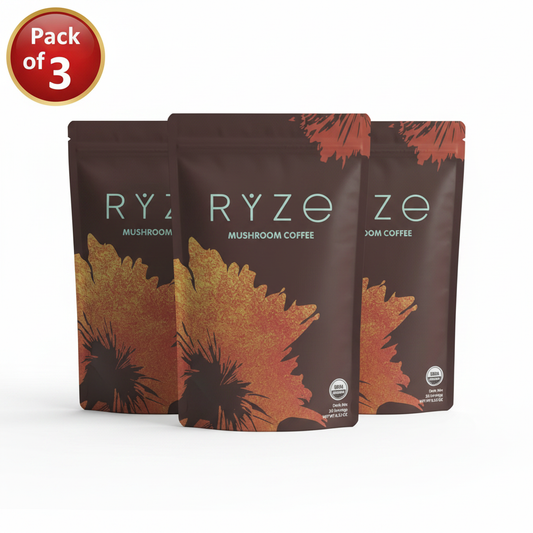 RYZE Mushroom Coffee Pack of 3 pouches