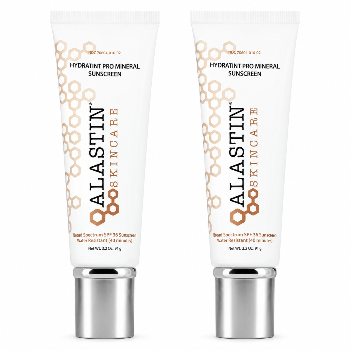2 Pack ALASTIN HydraTint Pro Tinted Mineral Sunscreen SPF 36 – 3.2 oz Each