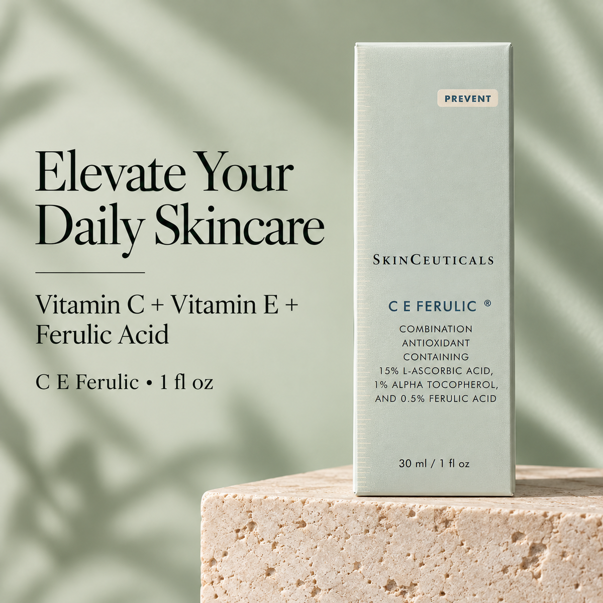 SkinCeuticals C E Ferulic Vitamin C Serum – 15% L-Ascorbic Acid, 1 fl oz / 30 mL