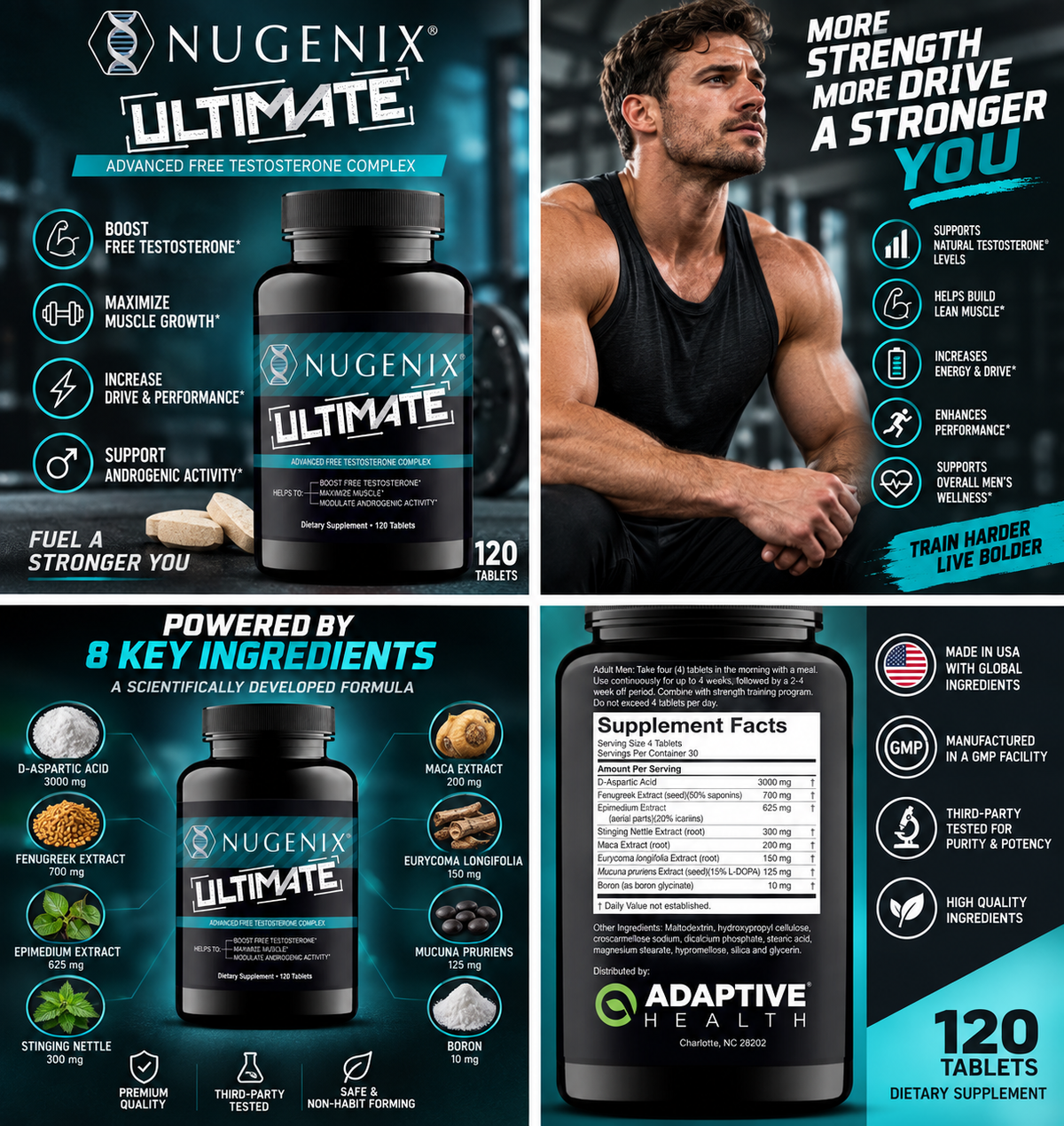 Nugenix Ultimate Testosterone 120 Ct, PACK OF 2