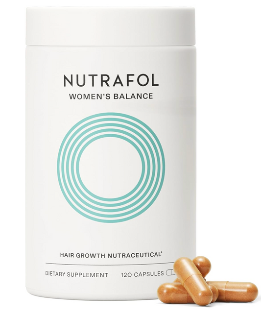 Nutrafol Women's Balance Hair Growth Supplements, Ages 45 and Up, Clinically Proven for Visibly Thicker Hair and Scalp Coverage, Dermatologist Recommended - 1 Month Supply
