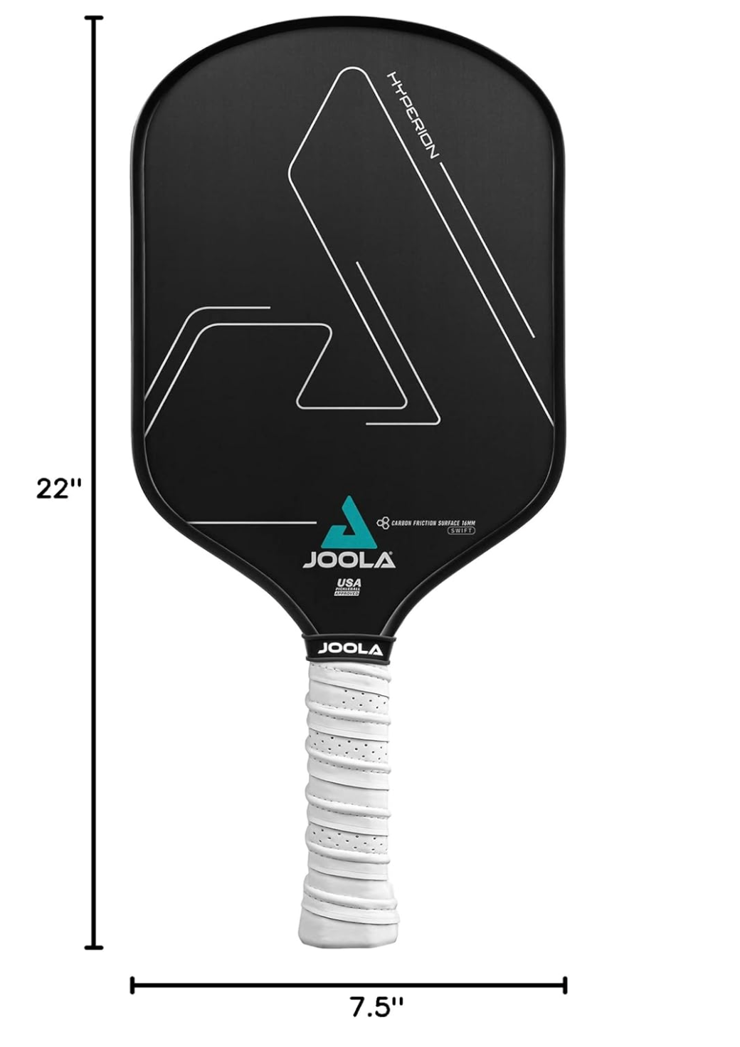JOOLA Professional Pickleball Paddles – Raw Carbon Fiber Surface – Hyperion C2 CFS 16mm