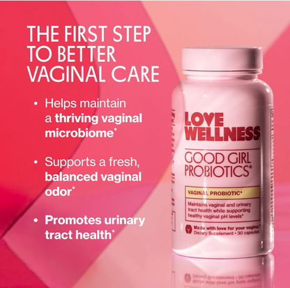 Love Wellness Good Girl Probiotics | Women’s Vaginal Health & pH Balance Supplement 2 PACK(60 DAYS)