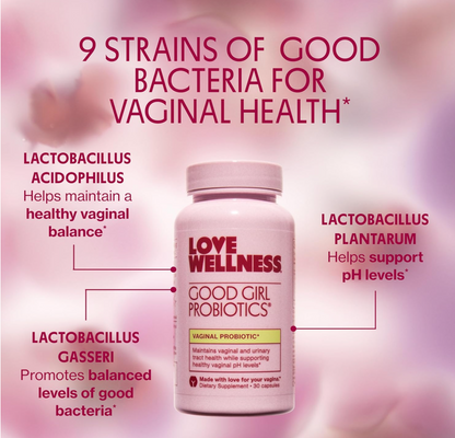 Love Wellness Good Girl Probiotics | Women’s Vaginal Health & pH Balance Supplement 2 PACK(60 DAYS)
