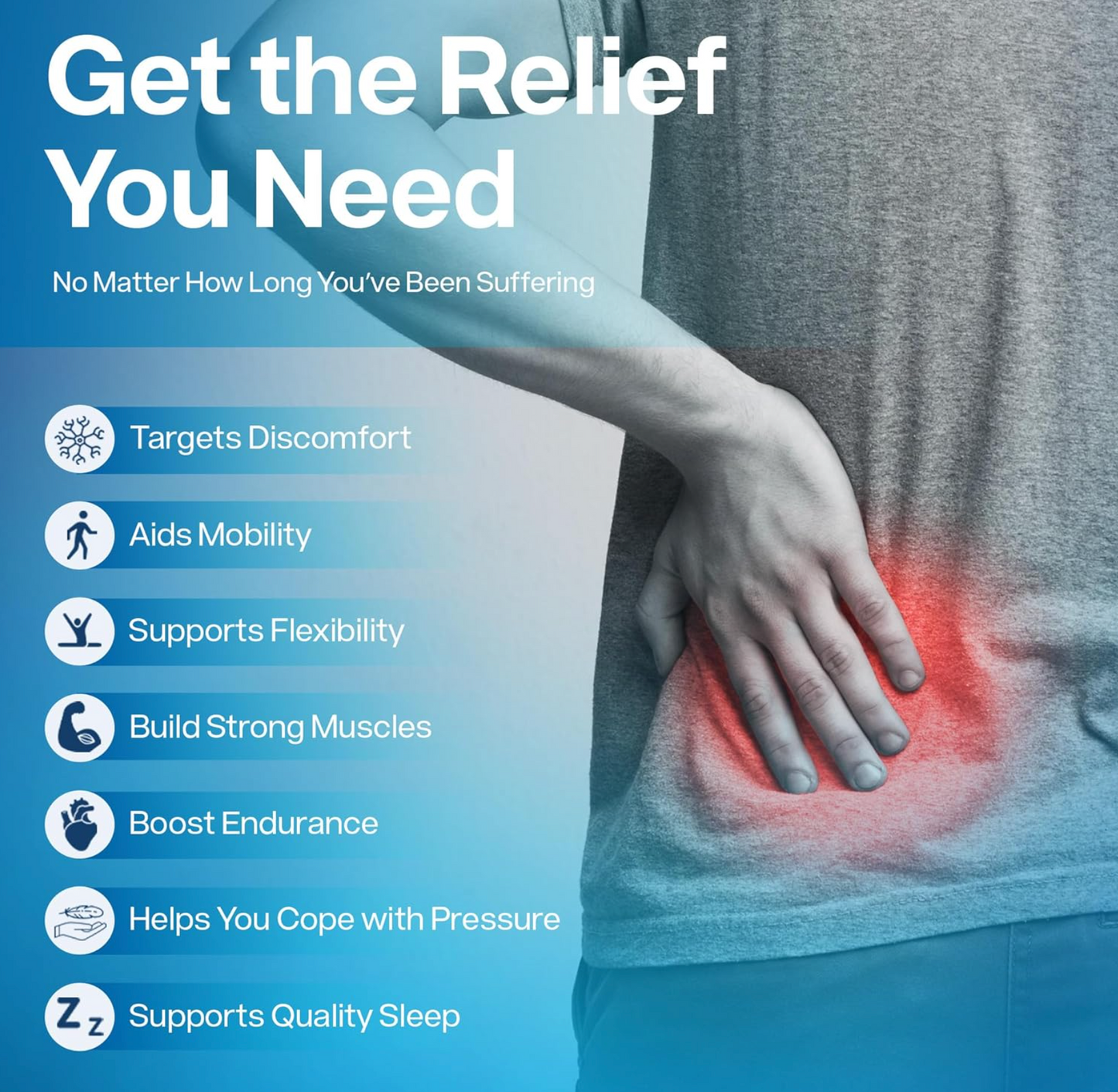 SciatiEase Sciatic Nerve Health Support Supplement - Nerve Support Formula 300mg - 3 Bottles