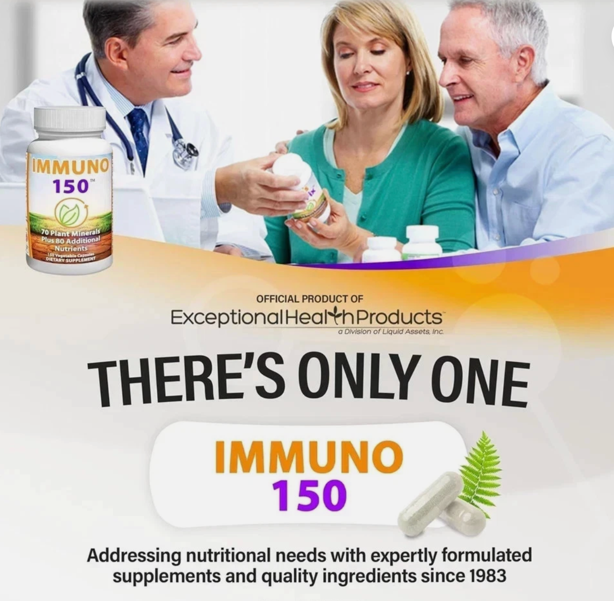 New 2 pack-Immuno 150, Immune Support Supplement, Packed with 70 Plant Minerals