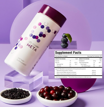 Nu Skin ageLOC Meta Tablets for Women & Men | Metabolic Nutritional Support with Antioxidants | Gut Health Support | Energy & Wellness Vitamins