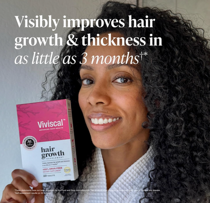 Viviscal Hair Growth Supplements for Women, Thicker Fuller Hair Support for Thinning Hair and Hair Loss, with Biotin and Marine Collagen, Drug-Free, 180 Tablets, 90-Day Supply