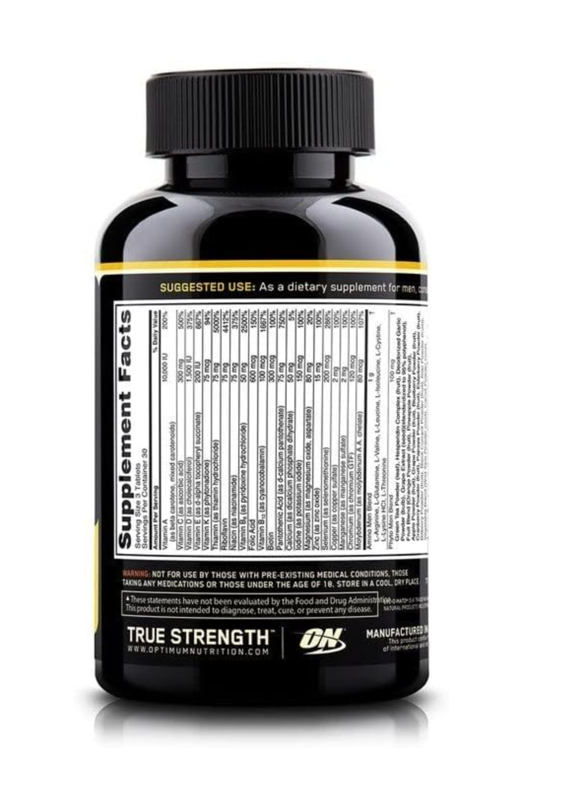 Optimum Nutrition Opti-Men Daily Multivitamin Supplement, 90 Count