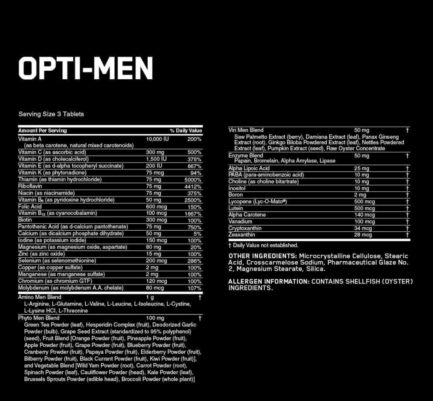 Optimum Nutrition Opti-Men Daily Multivitamin Supplement, 90 Count