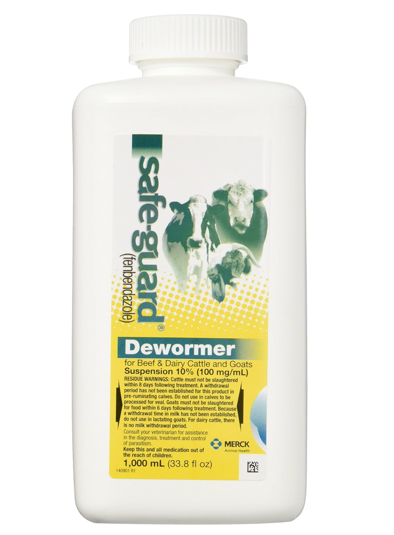 Safe-Guard Dewormer Suspension for Beef, Dairy Cattle and Goats, 1000ml