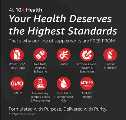 10X Health Methylated Multivitamin - 90 Capsules
