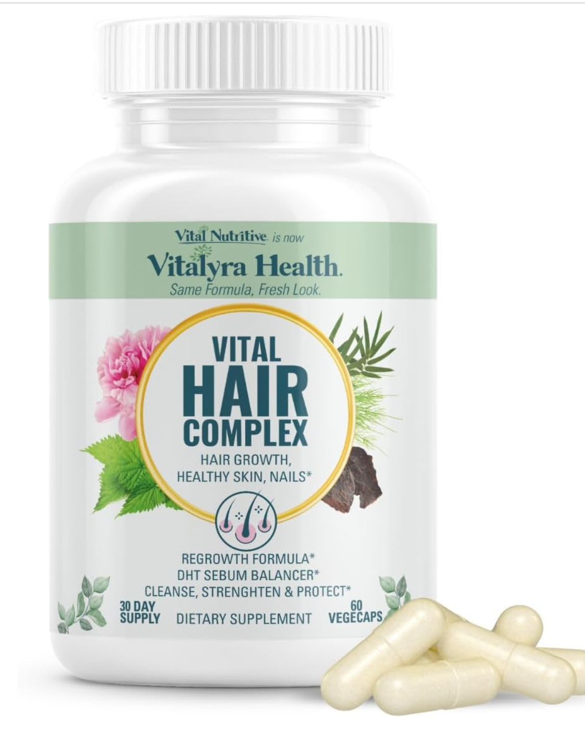 VITAL NUTRITIVE Biotin Hair Growth Vitamins  60 Count
