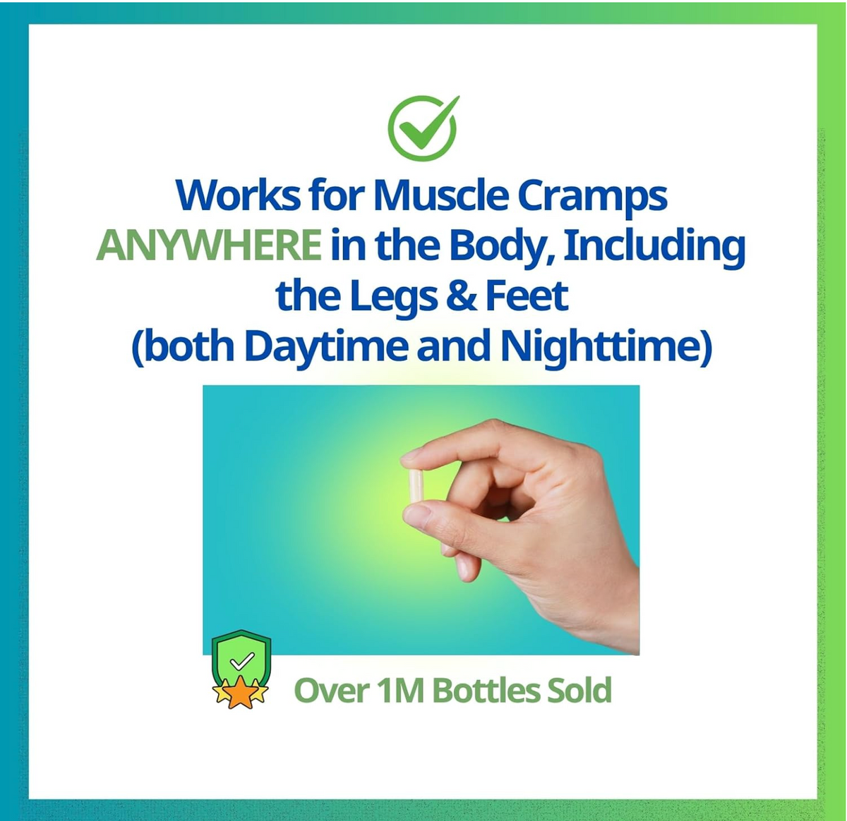 2 PACK Defense Magnesium for Leg Cramps Muscle Cramps & Muscle Spasms 180 Capsule