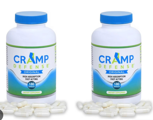 2 PACK Defense Magnesium for Leg Cramps Muscle Cramps & Muscle Spasms 180 Capsule