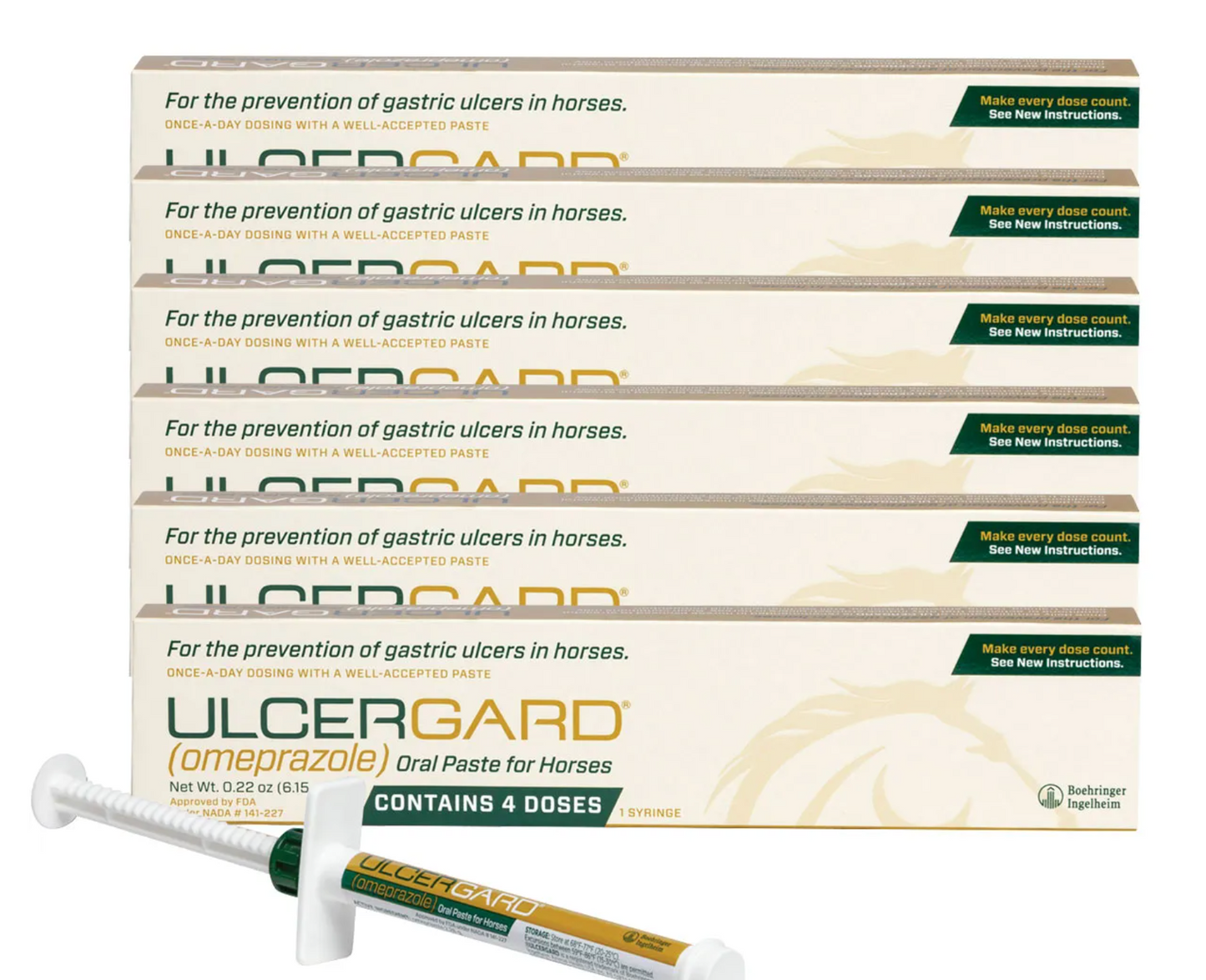 6 Pack Ulcergard (Omeprazole) Oral Paste Syringe (13.68 Gm)
