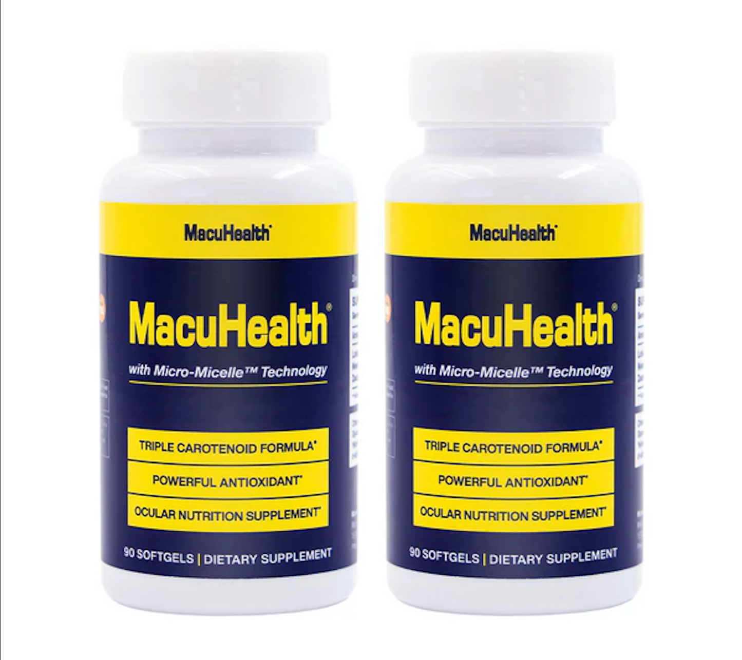 Macuhealth Triple Carotenoid Formula - Eye Vitamins for Adults - 90 Softgels, 3 Month Supply