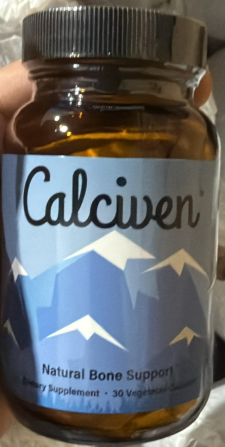 Calciven Natural Bone Support Supplement – 30 Vegetarian Capsules | Calcium, Vitamin D3 & Bone Strength Formula