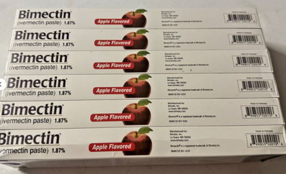 Bimectin Ivermectin Paste 1.87% Apple Flavored – Horse Dewormer | Removes Worms & Bots | 0.21 oz Syringe