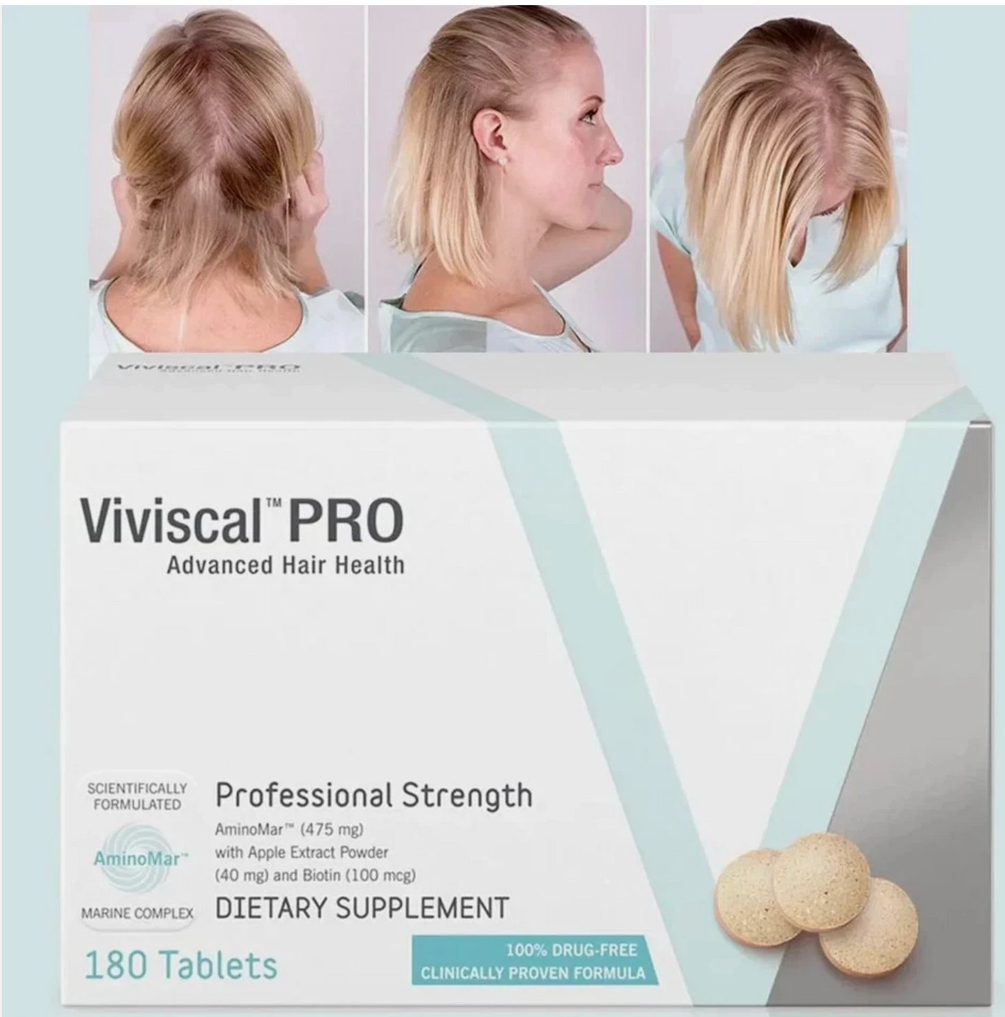 Viviscal Pro Advanced Hair Growth Supplement - Pack of 6 (1080 Tablets)