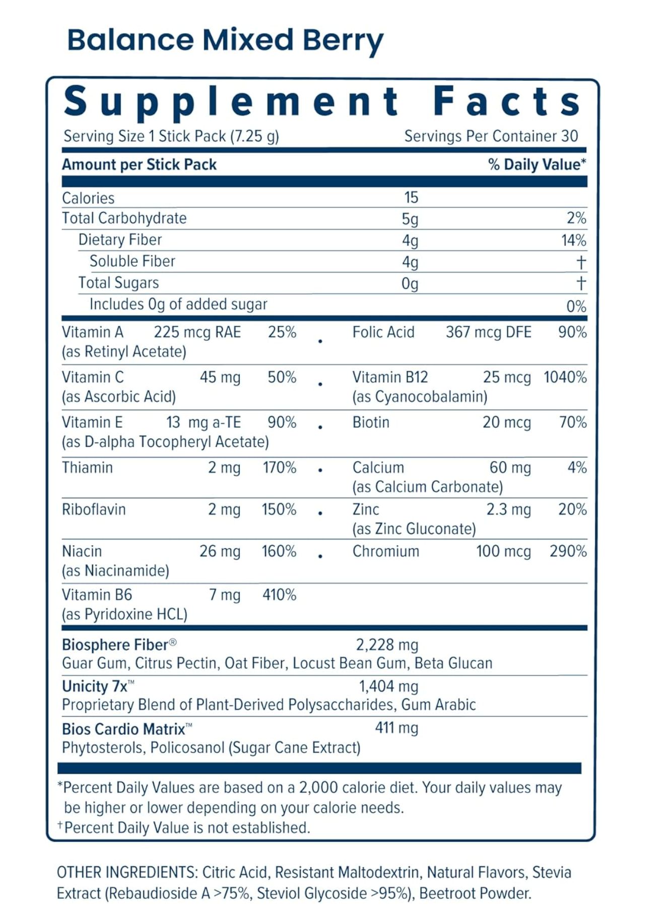 Unicity Balance Mixed Berry Stick Packs — Pack of 3 (90 Count)