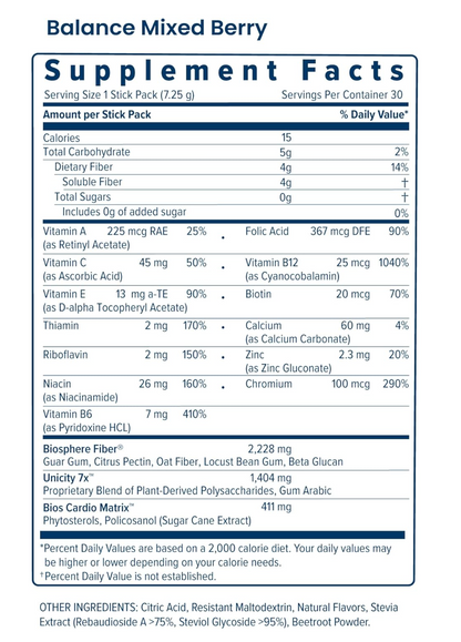 Unicity Balance Mixed Berry Stick Packs — Pack of 3 (90 Count)