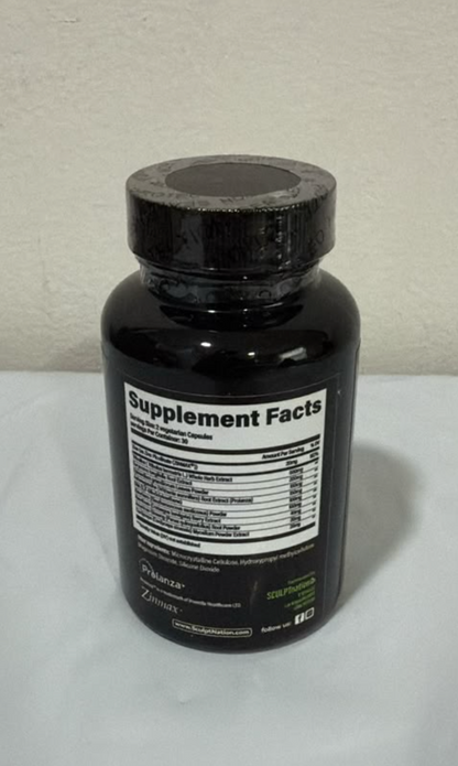 TestBoost MAX supplement facts panel