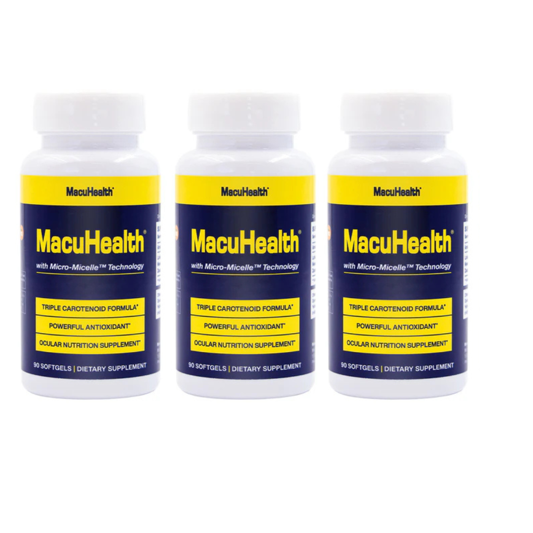 Macuhealth Triple Carotenoid Formula - Eye Vitamins for Adults - 90 Softgels, 3 Month Supply