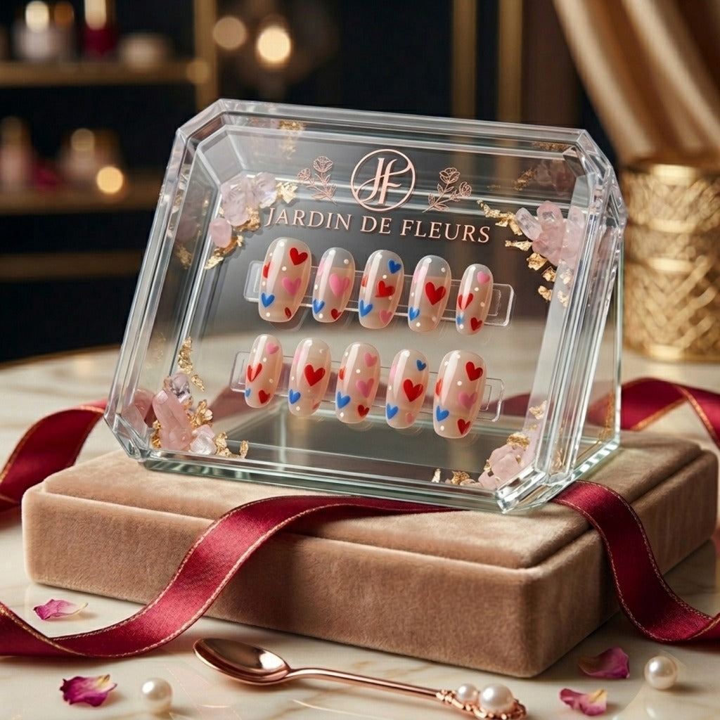 Short Coffin French Full Cover Acrylic Nails Press on Nails pink Smudge Handmade Nails Design 10 pcs