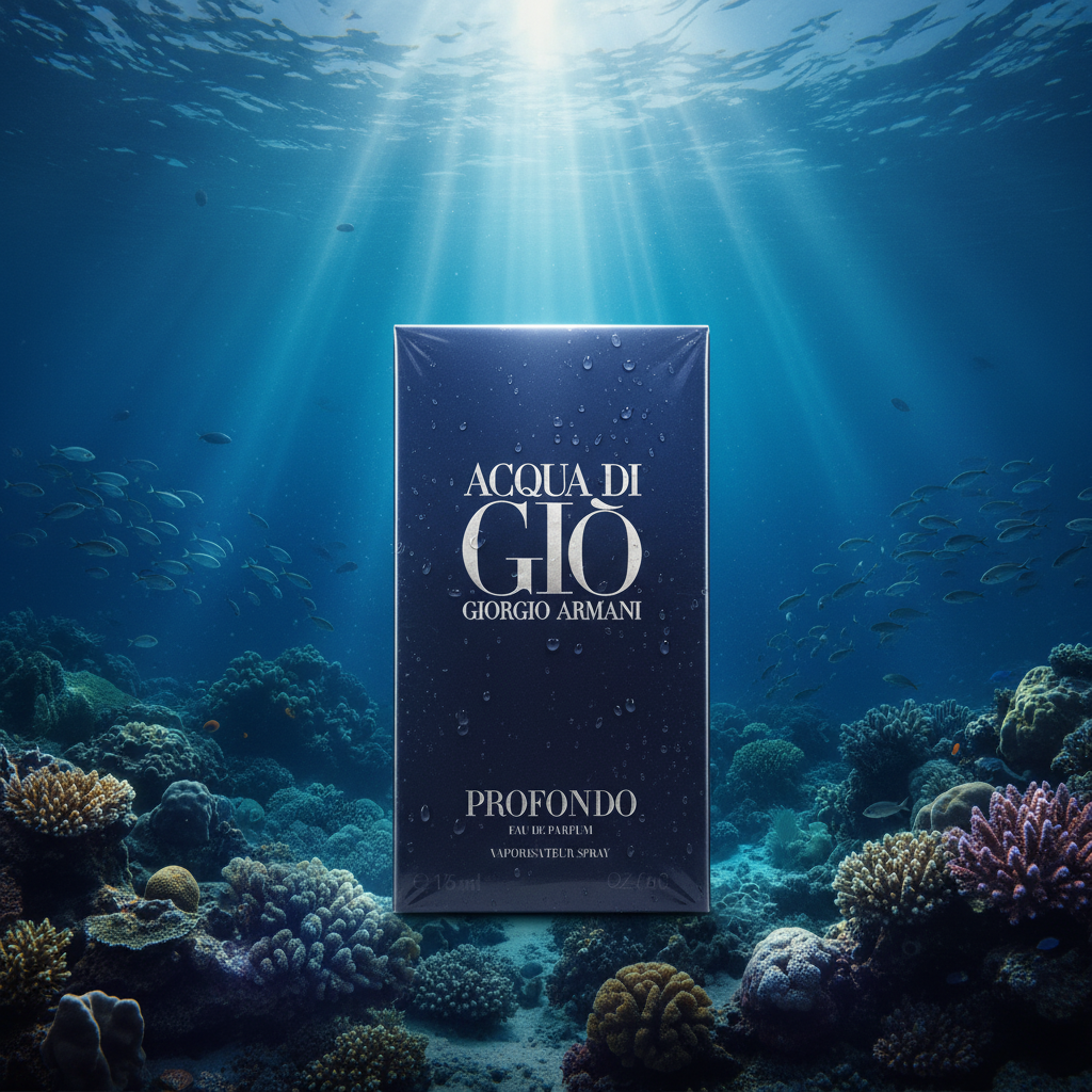 Acqua di Gio Profondo Underwater Ocean Scene Background