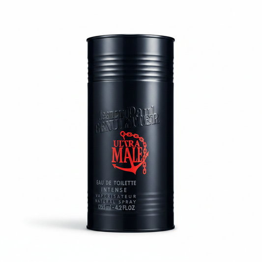 Jean Paul Gaultier Ultra Male Intense studio product photo