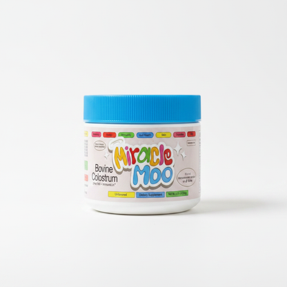 Miracle Moo Bovine Colostrum jar studio product photo