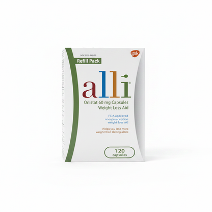 Alli Orlistat 60mg studio product photo