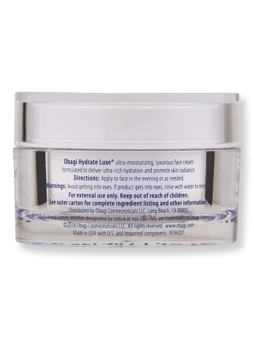 Obagi Hydrate Luxe Moisture Rich Cream – 1.7 oz / 48 g | Intense Hydration & Anti-Aging Night Cream