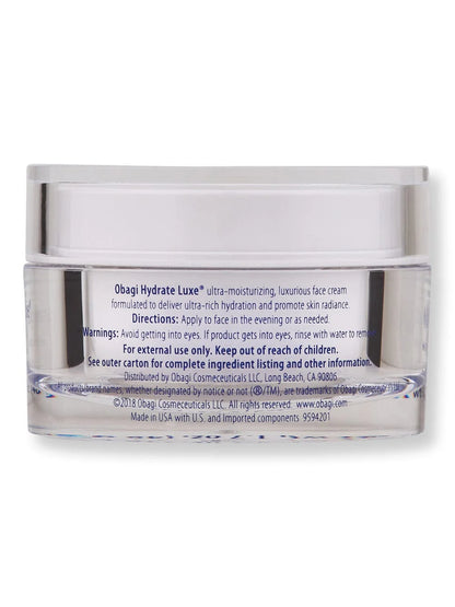 Obagi Hydrate Luxe Moisture Rich Cream – 1.7 oz / 48 g | Intense Hydration & Anti-Aging Night Cream