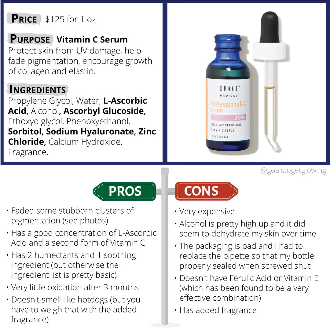 OBAGI Professional-C Serum 20% Potent Vitamin C for Bright Youthful Skin
