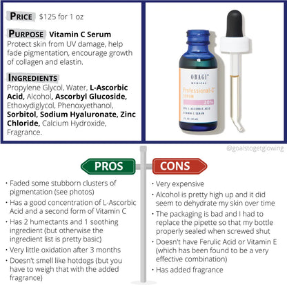 OBAGI Professional-C Serum 20% Potent Vitamin C for Bright Youthful Skin