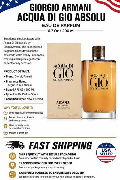 Acqua Di Gio Absolu Cologne  6.7 fl oz 200 ml